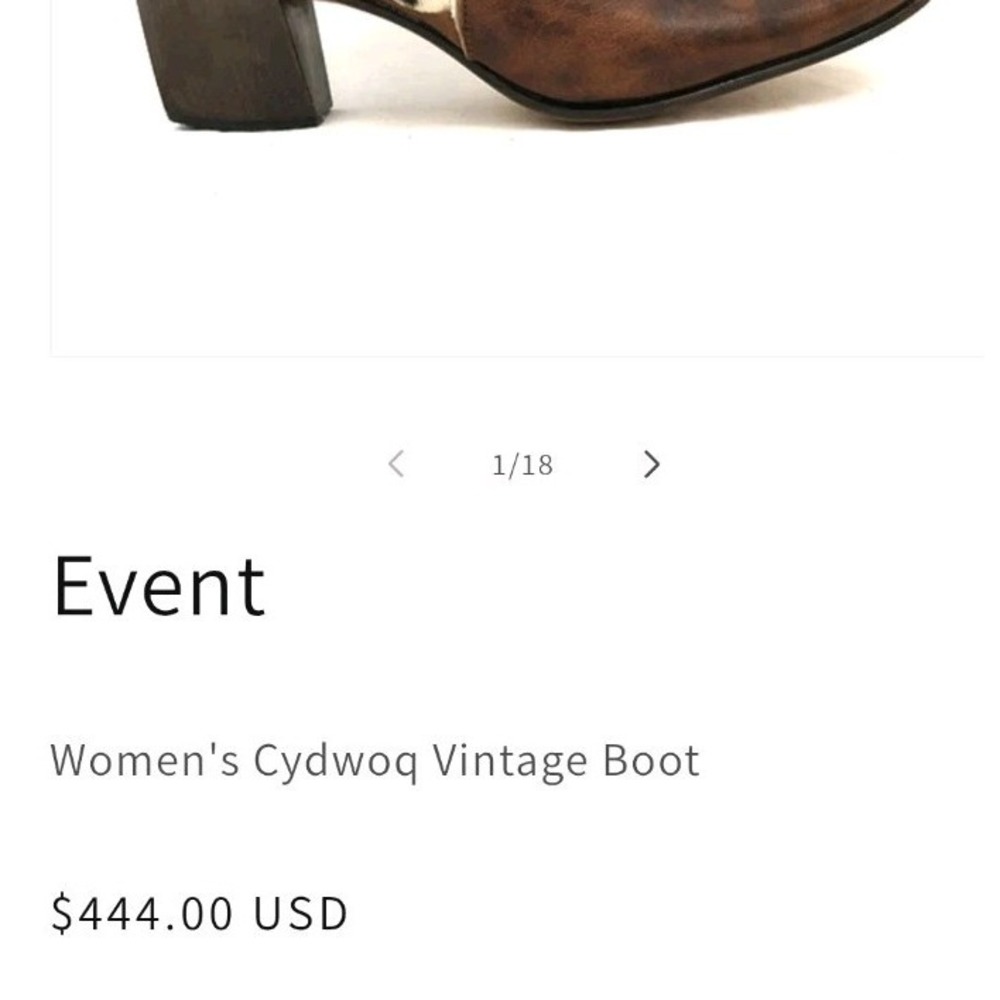 Cydwoq Ankle Boots Size 40 US 10 Brown Leather Back Zip Block Heel Hand Made USA - Picture 12 of 12